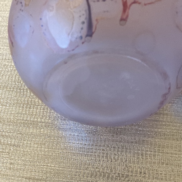 Vintage Decanter Hand Painted in Multi Hues Colors of Pink, purple and blue - Picture 9 of 9